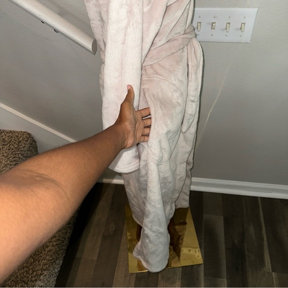 UGG Marlow Double Fleece Long Sleeve Cozy Robe Pockets Moonbeam Small EUC Warm - Picture 6 of 11